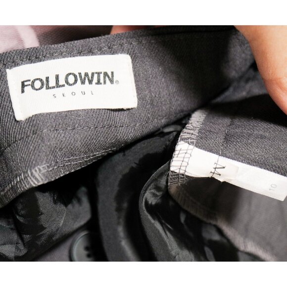 Preppy Grey Pleated Mini Skirt 🐺 FOLLOWIN - Picture 6 of 7